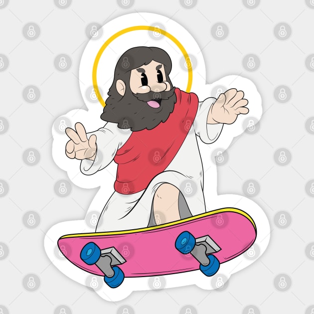 Jesus Skate: Lord of the Board Sticker by GoshWow®